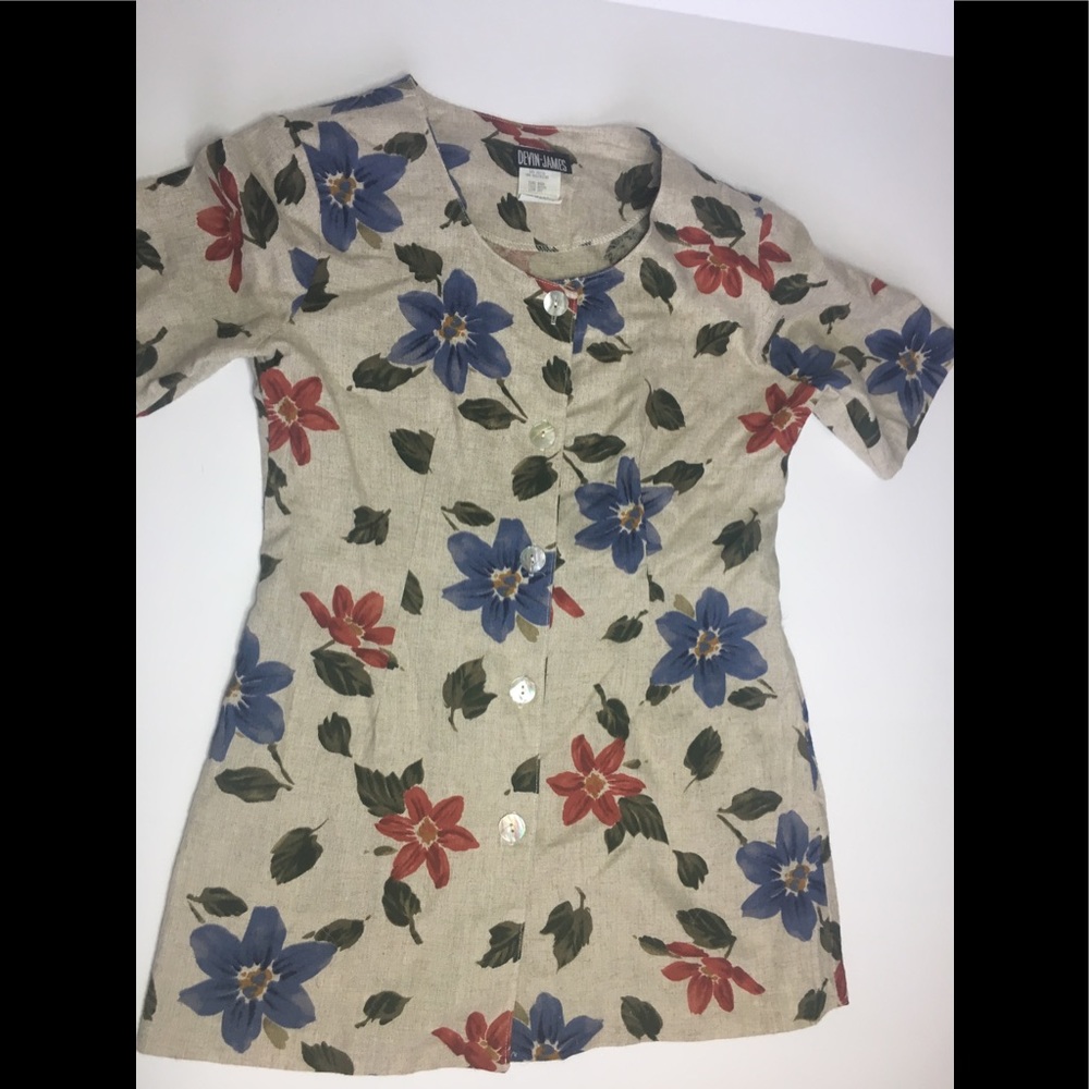 Devin James button down vintage blouse